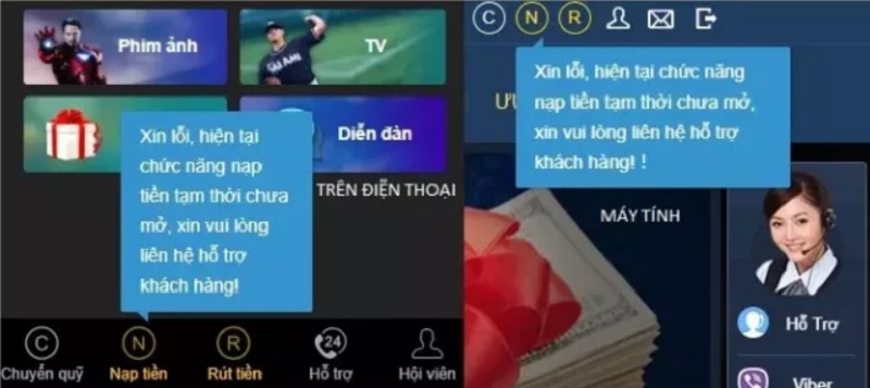 Hướng dẫn mở khóa chức năng nạp tiền trên Thien Ha Bet