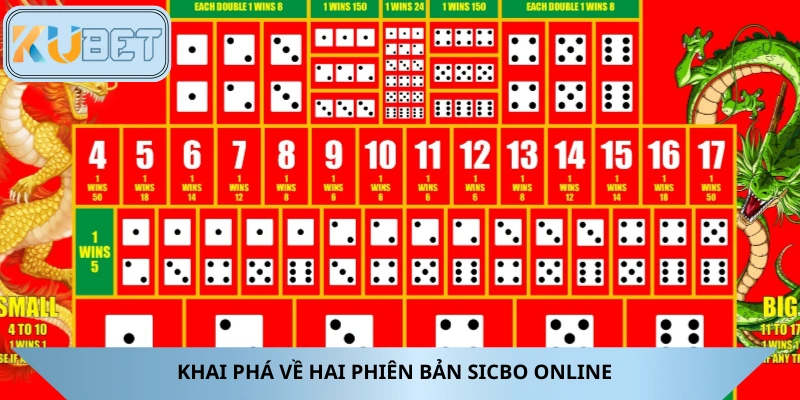 Hai phiên bản tài xỉu online thường thấy